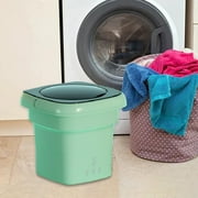Portable Foldable Washing Machine Mini Clothes Washer Lightweight with Folding Handle Compact Small Washer for Travel RV Dorm Underwear Sock green